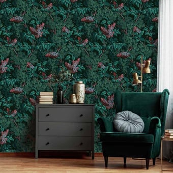 Rose Lilas Wallpaper Turquin Papier français 
