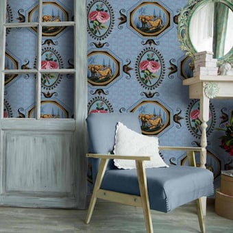 Papel pintado Roses Camée Fjord Papier français 