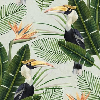 Birds of Paradise Panel Green/Orange/Black Mindthegap