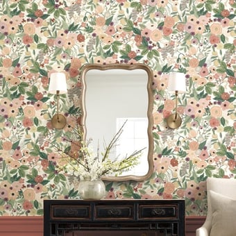 Selbstklebende Tapete Garden Party Burgundy Multi Rifle Paper Co.