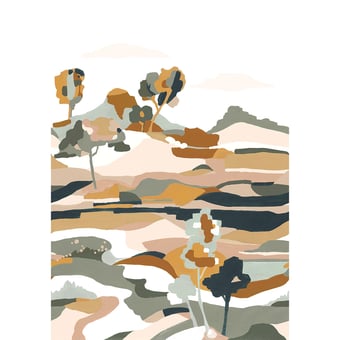 Papel pintado mural panorámico Le Bassin Céladon Casamance