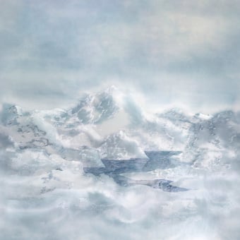 Carta da parati murale Reflets d'Ossau Original 150x330 cm - 3 lés - côté gauche Isidore Leroy