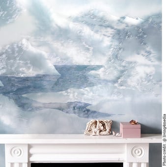 Papel pintado mural panorámico Reflets d'Ossau Original 150x330 cm - 3 listones - lado izquierdo Isidore Leroy