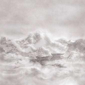 Papel pintado mural panorámico Reflets d'Ossau Marrón 150x330 cm - 3 listones - lado izquierdo Isidore Leroy