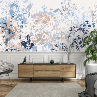 Papel pintado mural panorámico Hava Pastel 150x330 cm - 3 listones - lado izquierdo Isidore Leroy