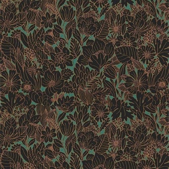 Tapete Dahlia Noir/Menthe Casamance