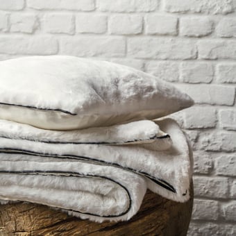 Coussin Laponie Blanc Maison Casamance