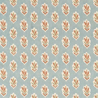 Tessuto Sessile Leaf Blue clay Sanderson