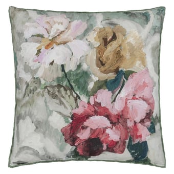 Cuscino Tapestry Flower Velvet Eau de Nil Designers Guild