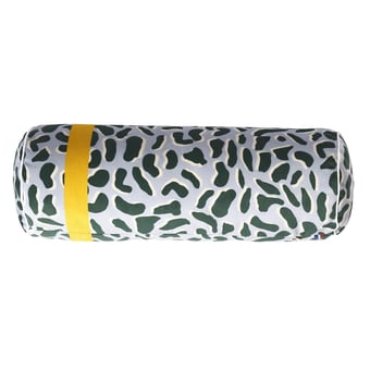 Cuscino Bolster Félinoe Bleu et Vert Babel Brune