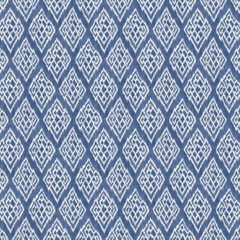Kasuri Wallpaper Blue Coordonné