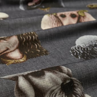 Poodle Parlour Fabric Midnight Poodle and Blonde