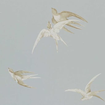 Papel pintado Swallows Silver Sanderson