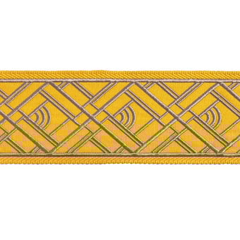 Ribetes brodé 75 mm Zelda baldosa Albâtre Houlès