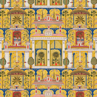 Papel pintado mural panorámico Majorelle Garden Amber Mindthegap