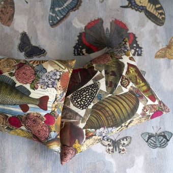 Coussin Exotic Fish Carmine John Derian