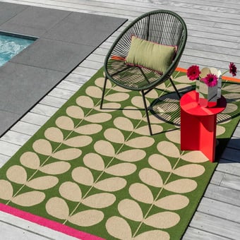 Tappeti pavimentoid Stem basil in-outdoor Basil Orla Kiely