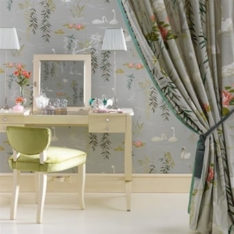Papel pintado Swan Lake Gris Nina Campbell
