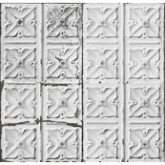 Tapete Brooklyn Tins 04 Blanc NLXL by Arte