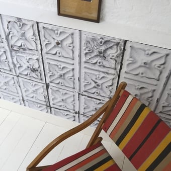 Papel pintado Brooklyn Tins 04 Blanc NLXL by Arte