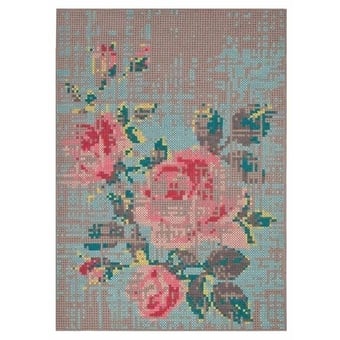 Tappeti Flowers Color Pink Gan Rugs
