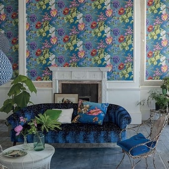 Papel pintado Alexandria Lapis Designers Guild