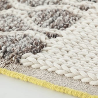Big Rectangular Rhombus Ivory Rugs  Gan Rugs