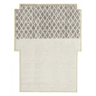 Big Rectangular Rhombus Ivory Rugs  Gan Rugs
