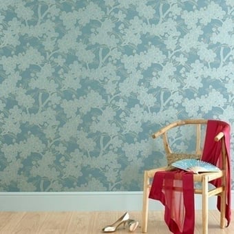 Camellia Wallpaper Charcoal Little Greene