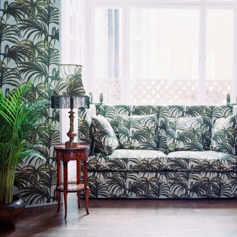 Papel pintado Palmeral White/Green House of Hackney