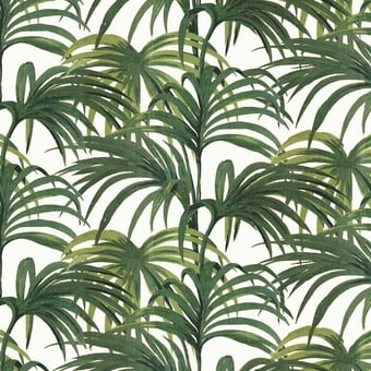 Palmeral Wallpaper White/Green House of Hackney