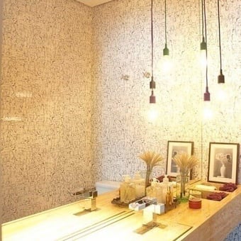 Mil Caras Wallpaper Bleu/Blanc Tres Tintas Barcelona