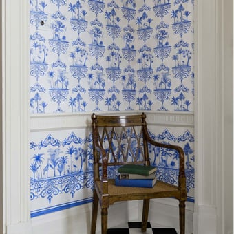 Borde Rousseau Cobalt Cole and Son