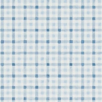 Papel pintado Willow Check Cobalt Designers Guild