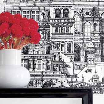 Papel pintado Palazzo Black/White Thibaut