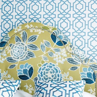 Carta da parati Alston Trellis Flax Thibaut