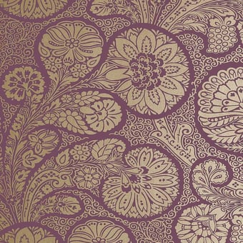 Papel pintado Troubadour Metallic Gold/Plum Thibaut