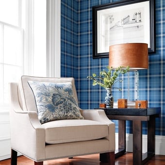 Winslow Wallpaper Grey/Camel Thibaut