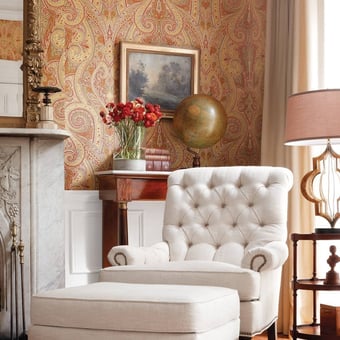 Patani Wallpaper Sage/Camel Thibaut