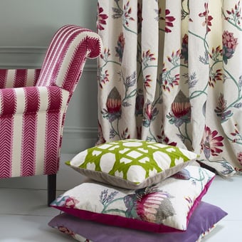 Flore embroidered fabric Embroidered Embroidered Fabric Ivoire Nobilis