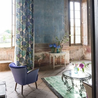Sudara Fabric Linen Magenta Designers Guild