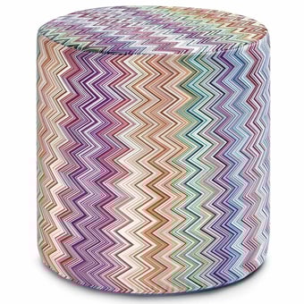 Pouf cylinodrique Jarris Bleu Missoni Home
