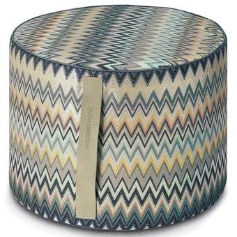 Pouf cylinodrique Masuleh Bleu Missoni Home