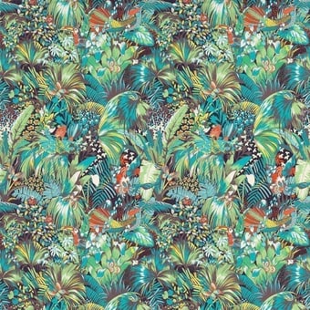 Jungle Beat Fabric Jade Matthew Williamson