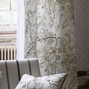 Plum Blossom Fabric Graphite Designers Guild