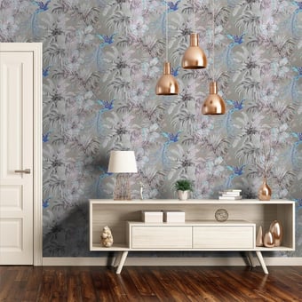 Papel pintado Bird of Paradise Citrus/Scarlet Matthew Williamson