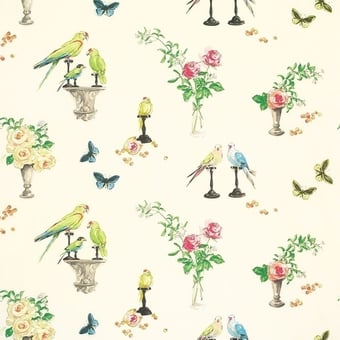 Tessuto Perroquet Beige Nina Campbell