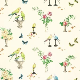 Tissu Perroquet Beige Nina Campbell