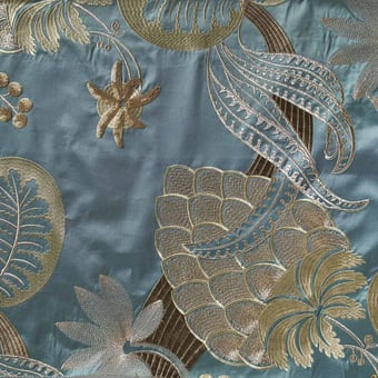 Clorinde Embroidered Embroidered Fabric Barbeau Nobilis