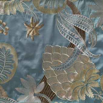 Tissu brodé Clorinde Barbeau Nobilis